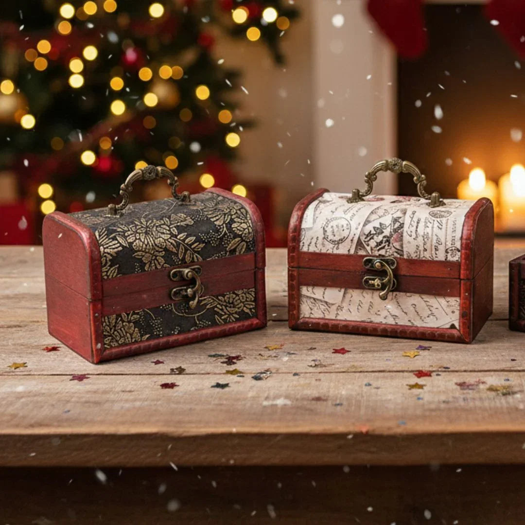 Wooden Box Antic Design 1Pcs Raw4265