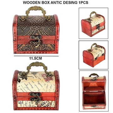 Wooden Box Antic Design 1Pcs Raw4265