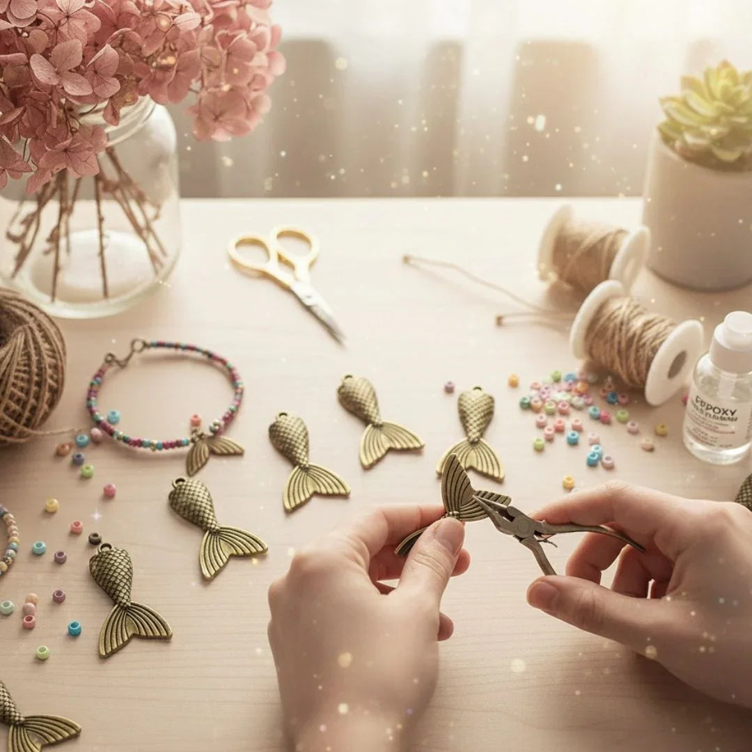 Jmp137B Fish Tail Pendants Copper 31*19Mm 5Pc