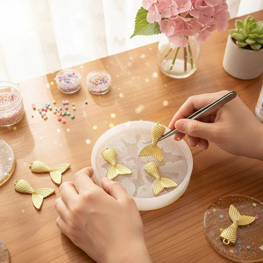 Jmp137B Fish Tail Pendants Copper 31*19Mm 5Pc