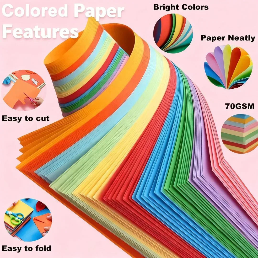 A4 Bright Colour Paper 100 Sheet (A4Bcp) (Full Size A4)