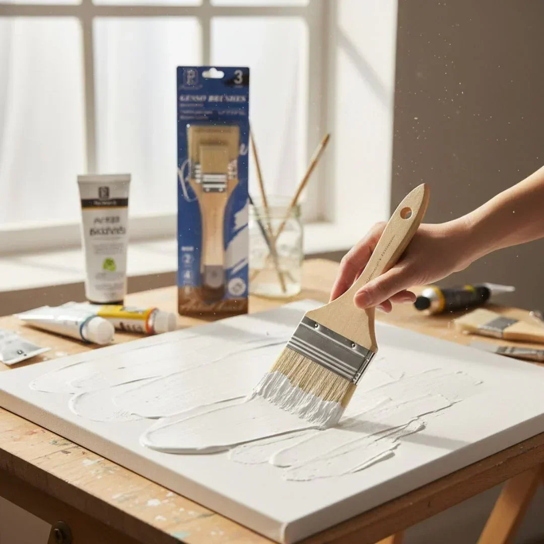 Bs8033 3Pc Gesso Brush Off White