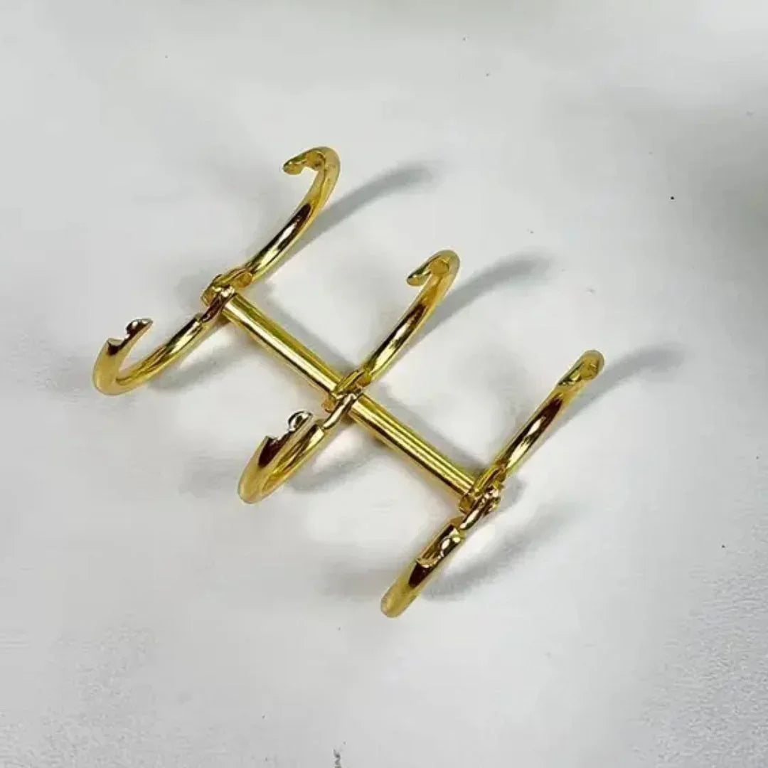 Pj30J 3 Hole Book Ring Gold 2Pc