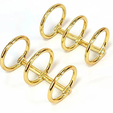 Pj30J 3 Hole Book Ring Gold 2Pc