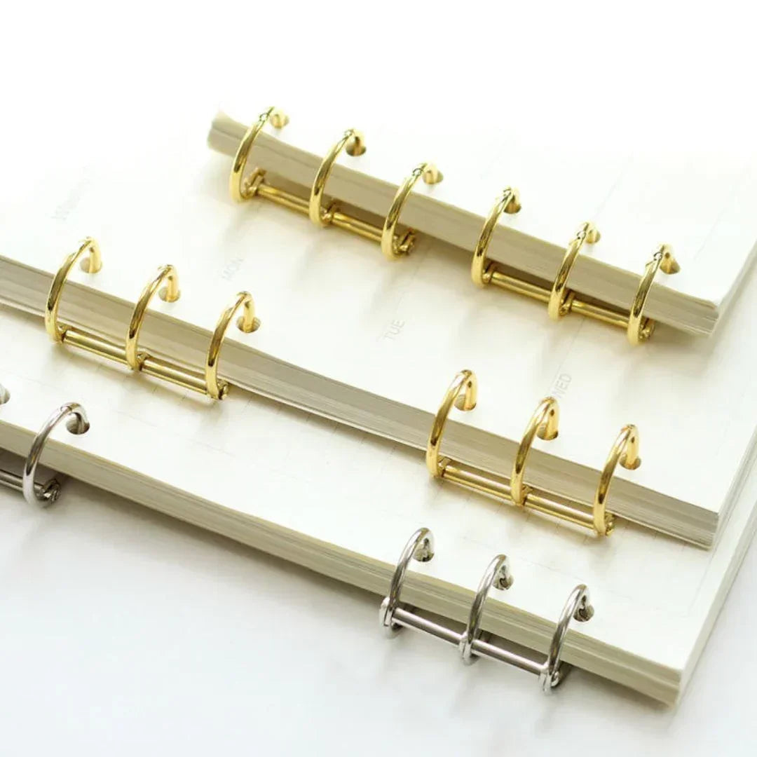 Pj30J 3 Hole Book Ring Gold 2Pc