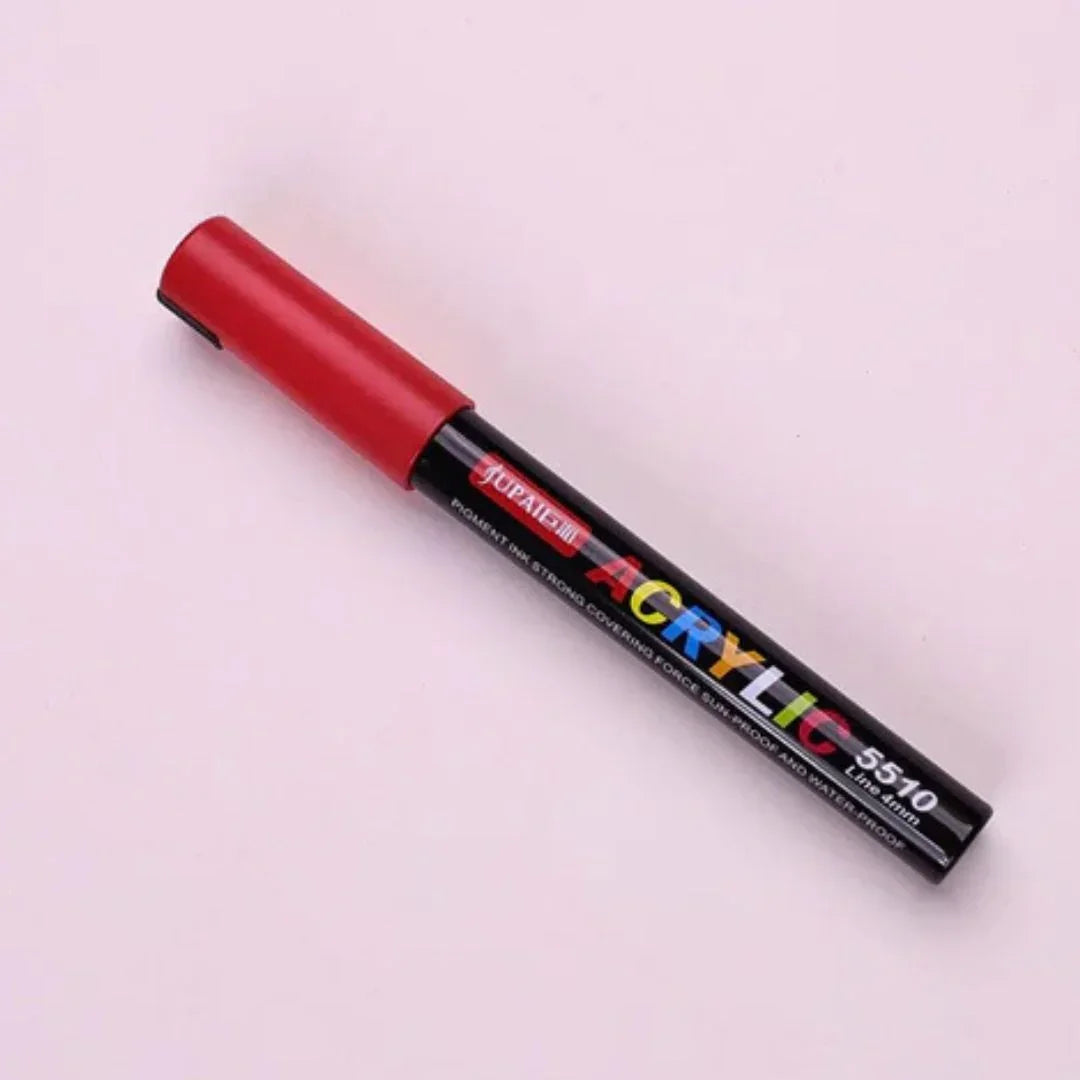 5510R Acrylic Paint Marker Red 10Pc 4Mm