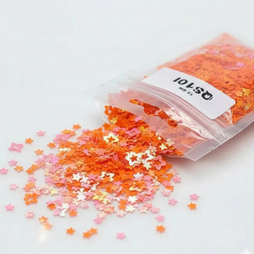 Qs10I Star Flower 7Mm D Orange 10Gm Sequins