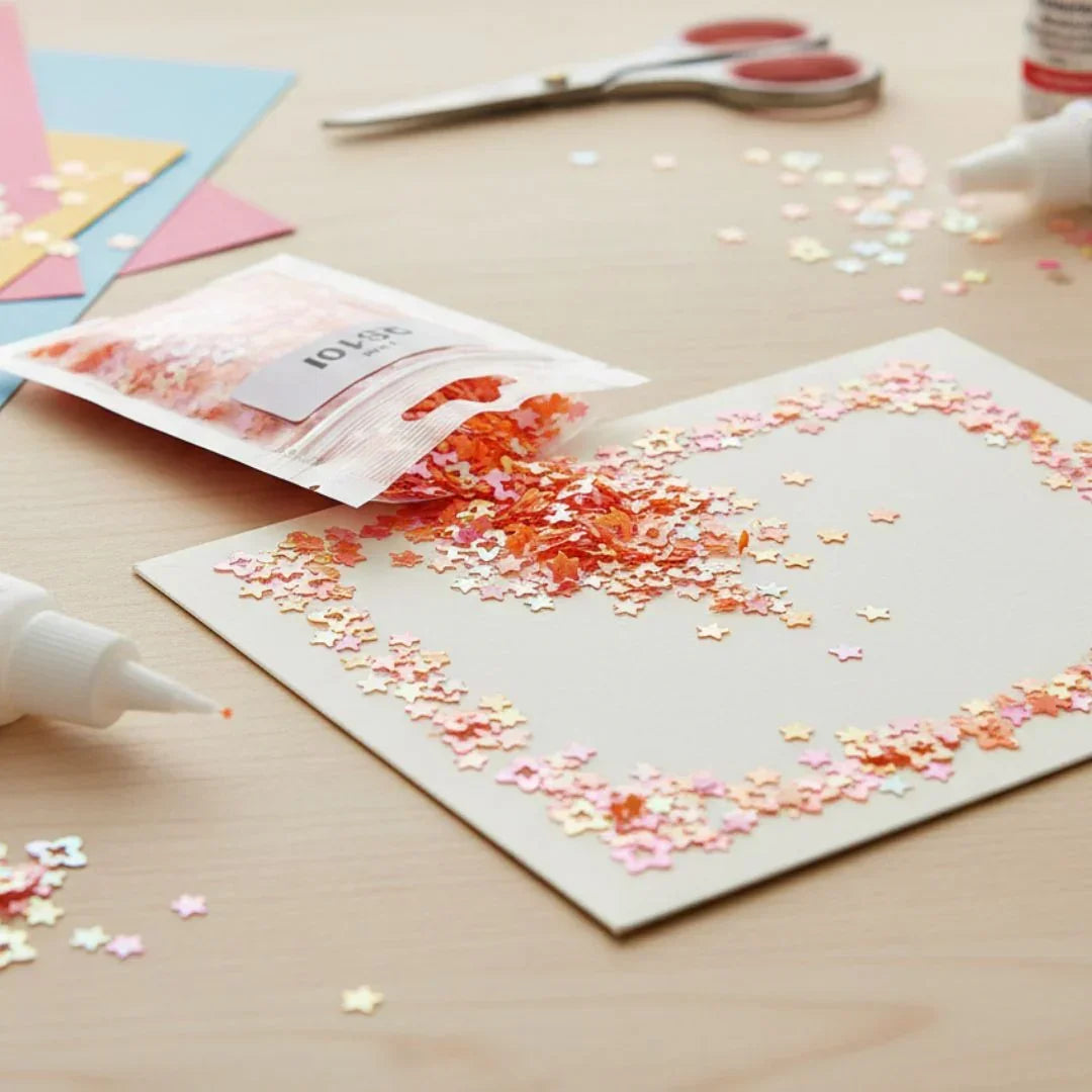 Qs10I Star Flower 7Mm D Orange 10Gm Sequins