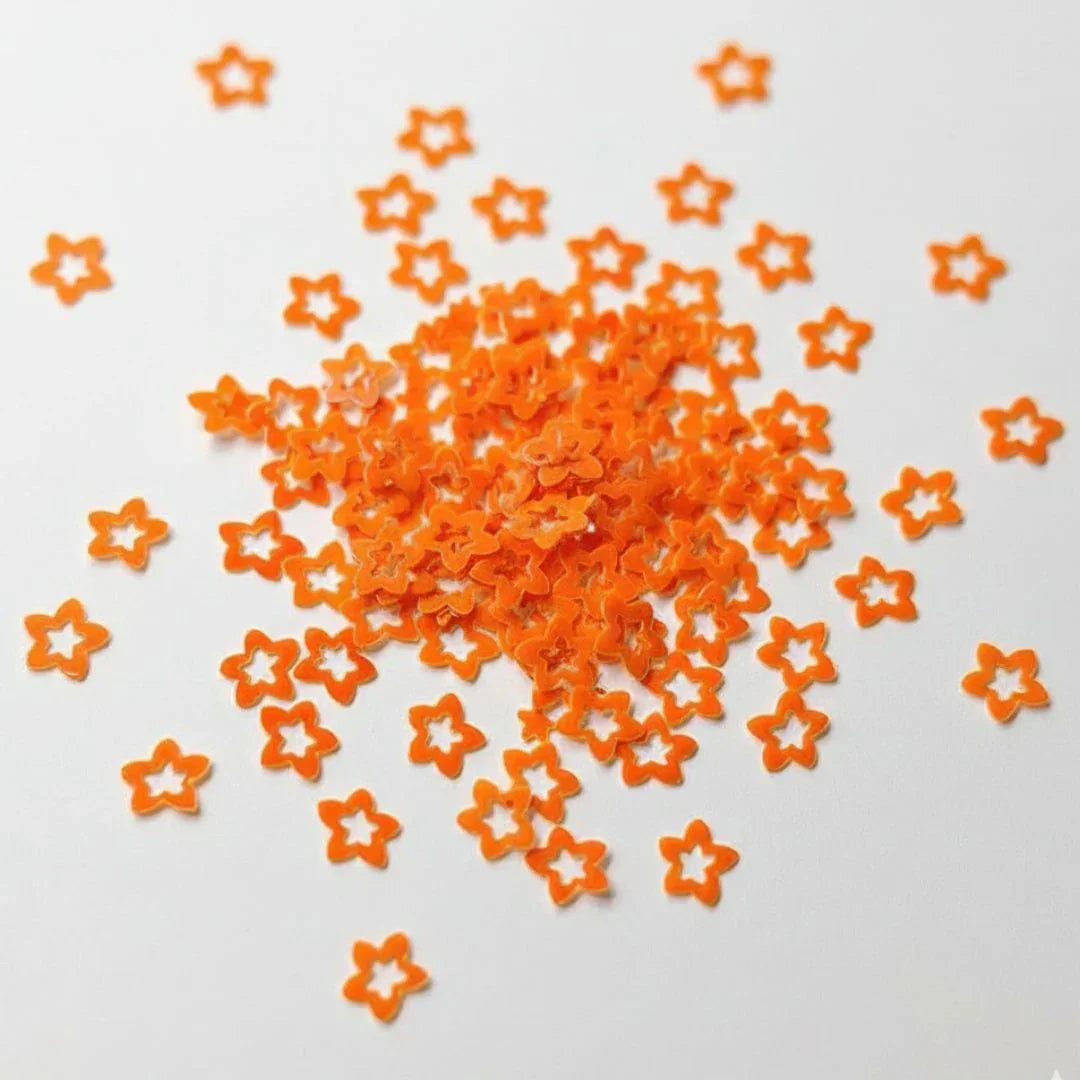 Qs10I Star Flower 7Mm D Orange 10Gm Sequins