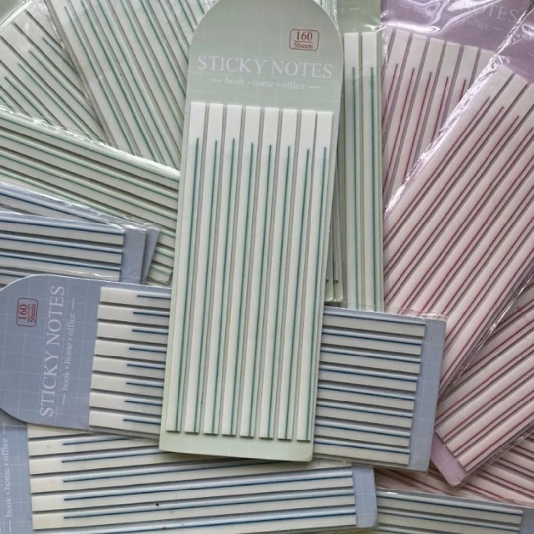 Sticky Notes Green 8 Stripe 14Cmx5Mm (88203)