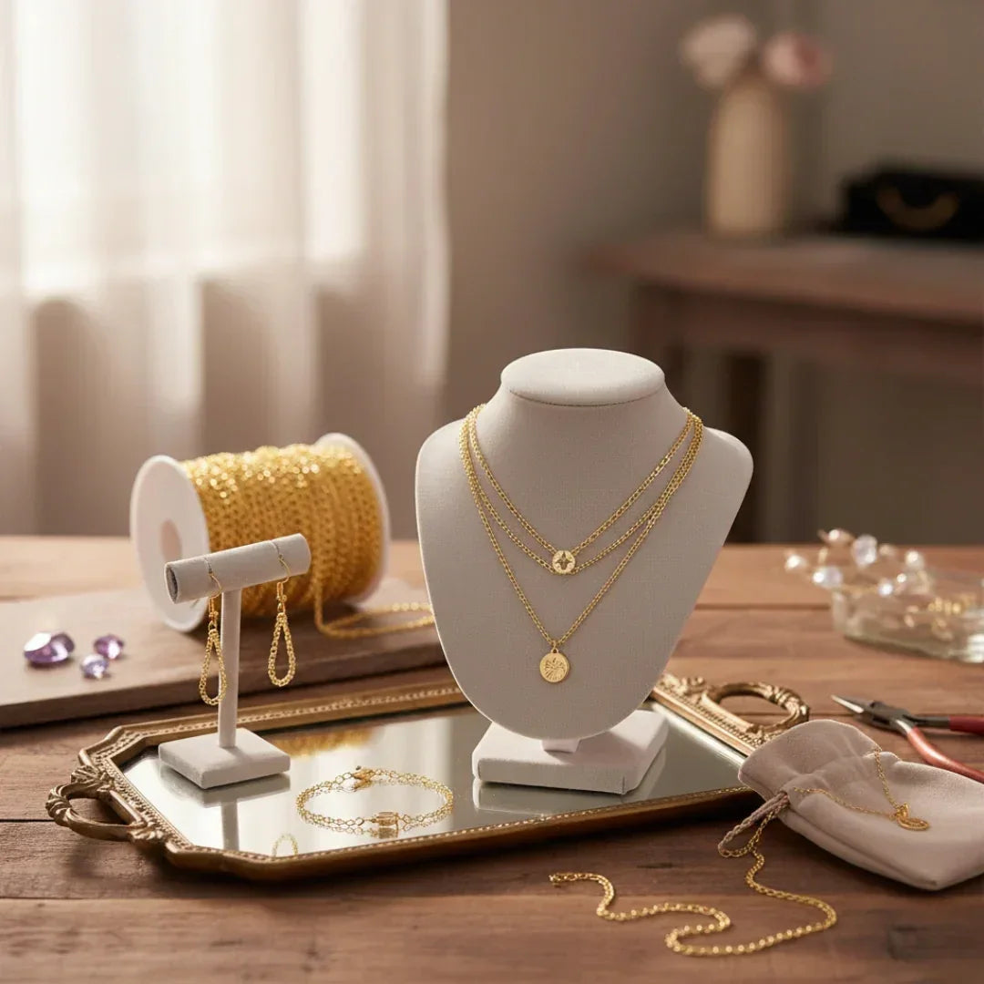 Chain 10 Mm Gold 50Mtr (Mg3021)