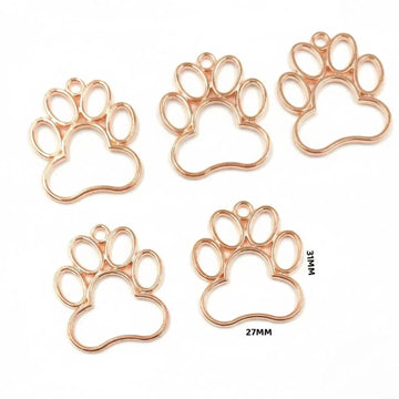 Mg256H3 Bezels Paw Shape 5Pc Rose Gold