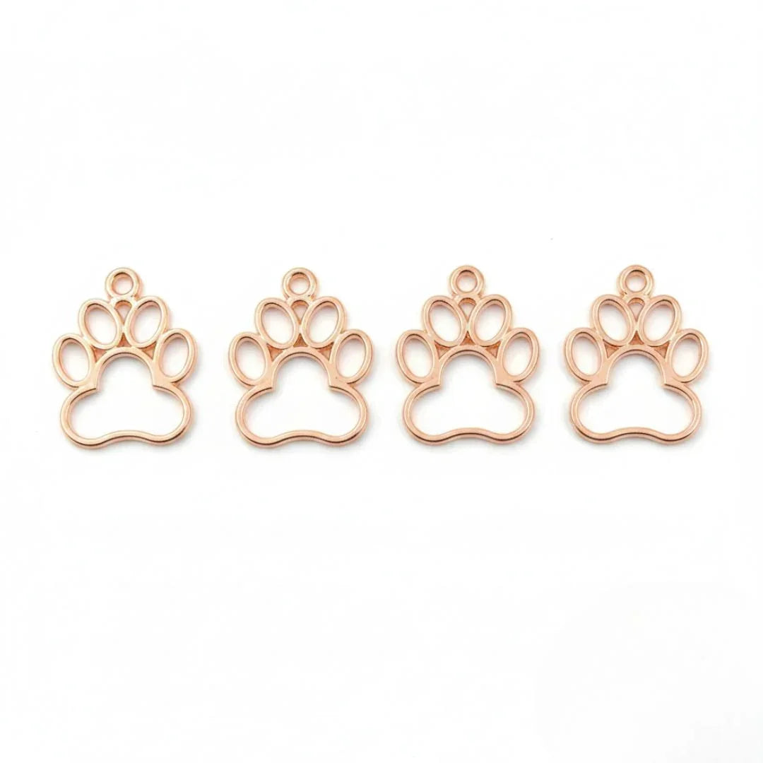 Mg256H3 Bezels Paw Shape 5Pc Rose Gold