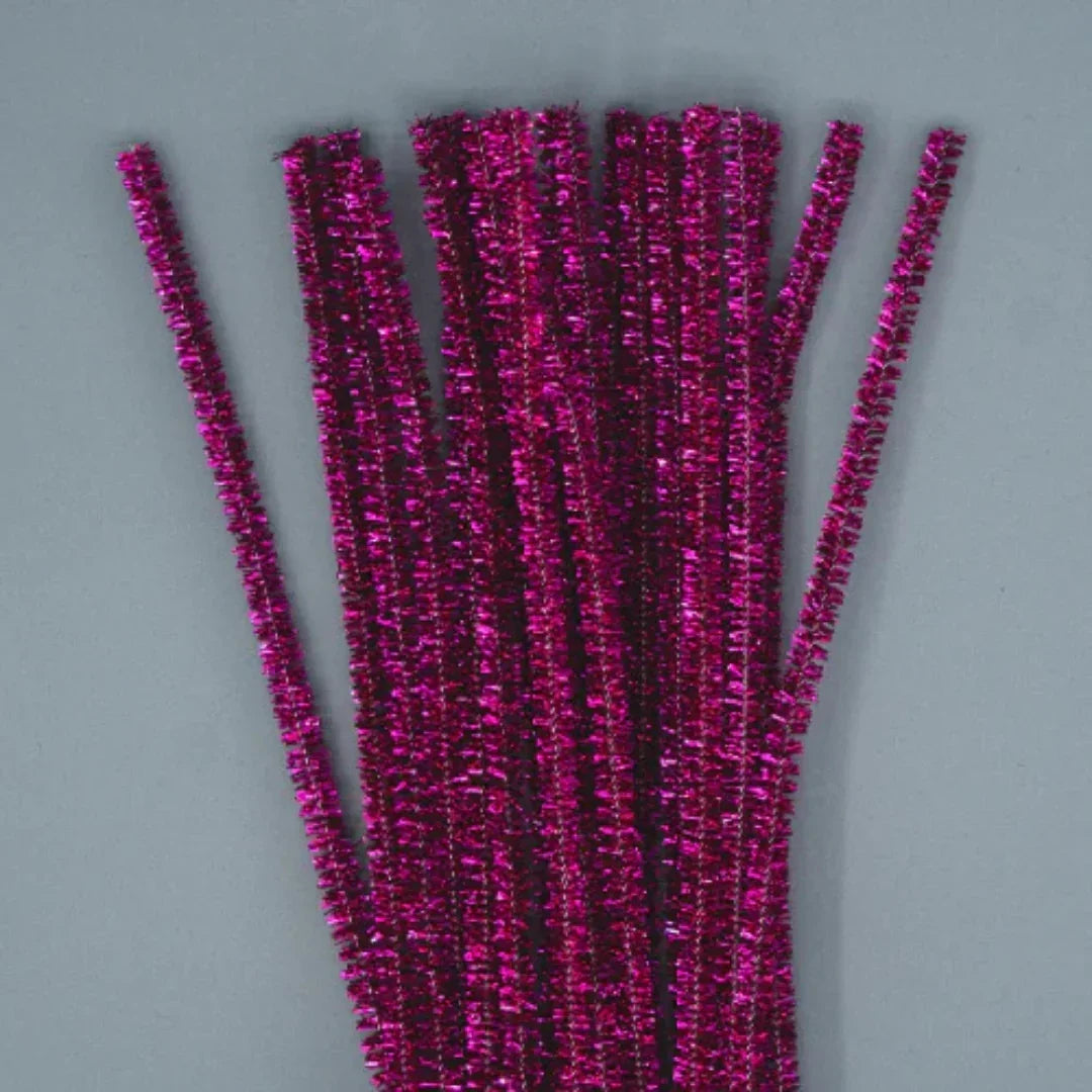 Pipe Cleaner Glitter 100Pc D Pink (T29)
