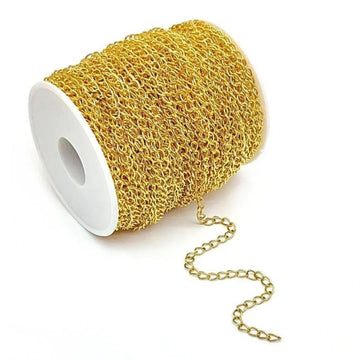 Cr0850G Chain 0.8Mm Round Gold 50Mtr