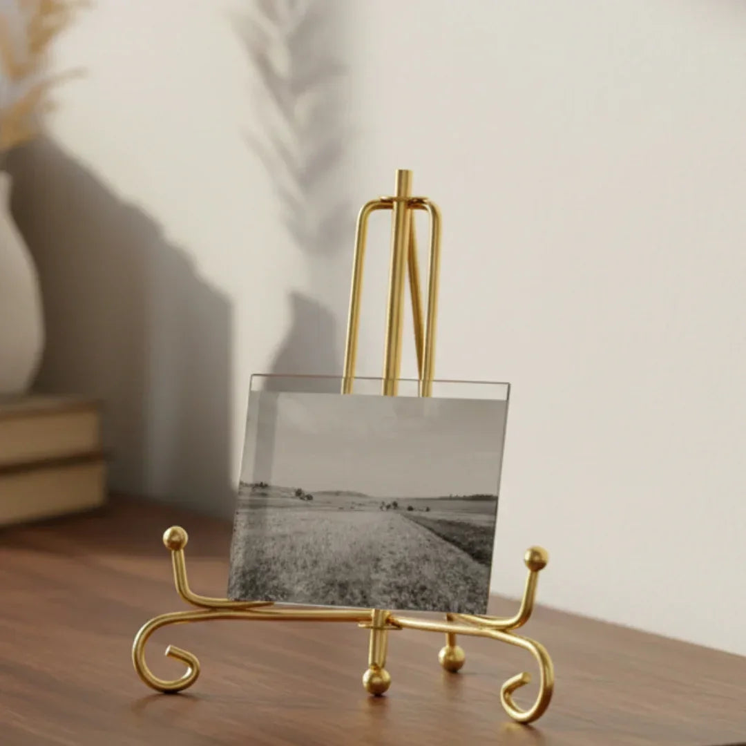 Xcc6G Frame Holder Display Stand Iron Gold 6 Inch