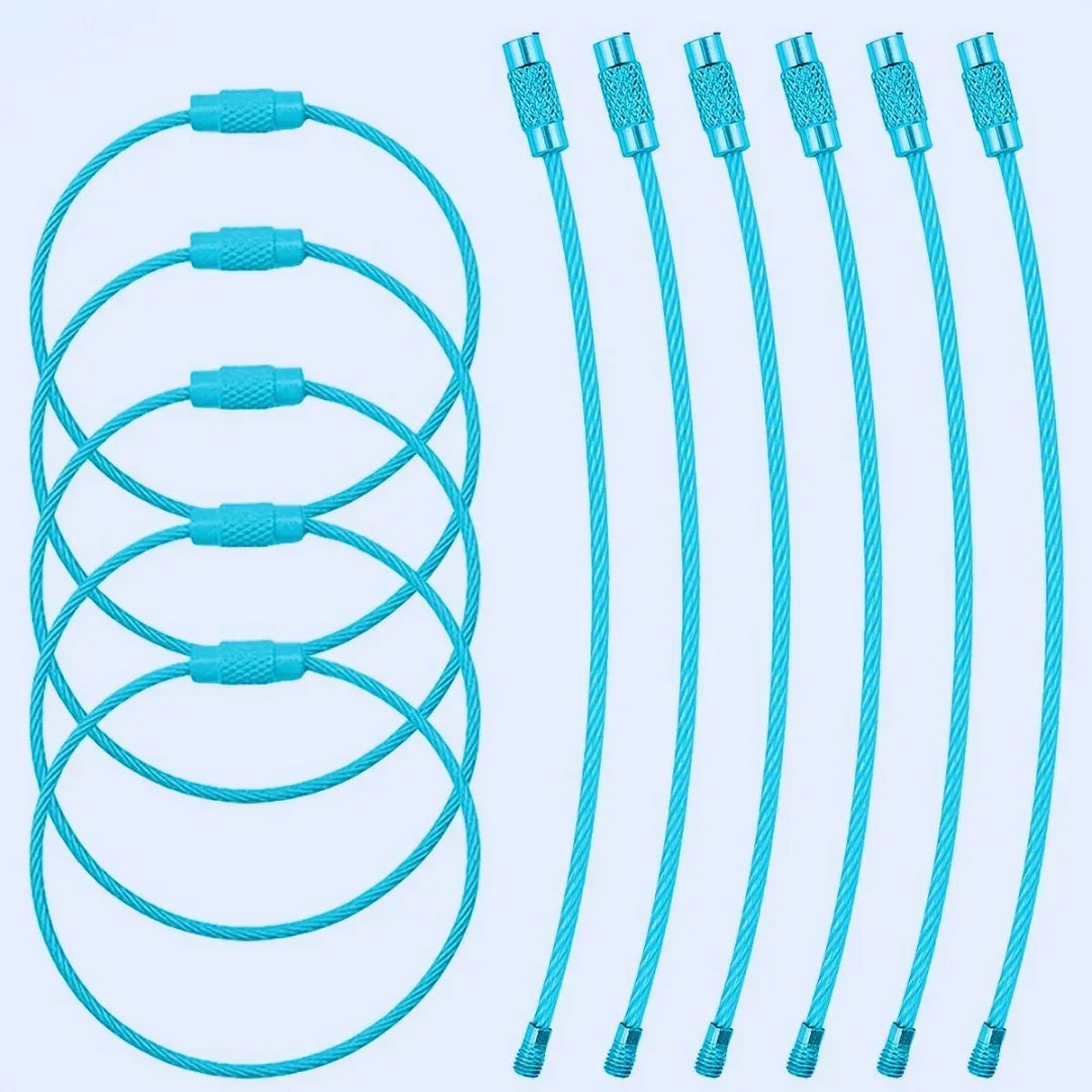 Rkb55Sb Round Ss 5Pc Keychain Clasp Lock Small Pkt 50Mm