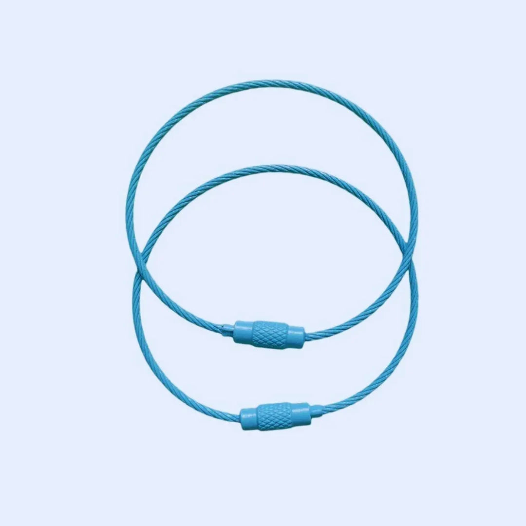 Rkb55Sb Round Ss 5Pc Keychain Clasp Lock Small Pkt 50Mm