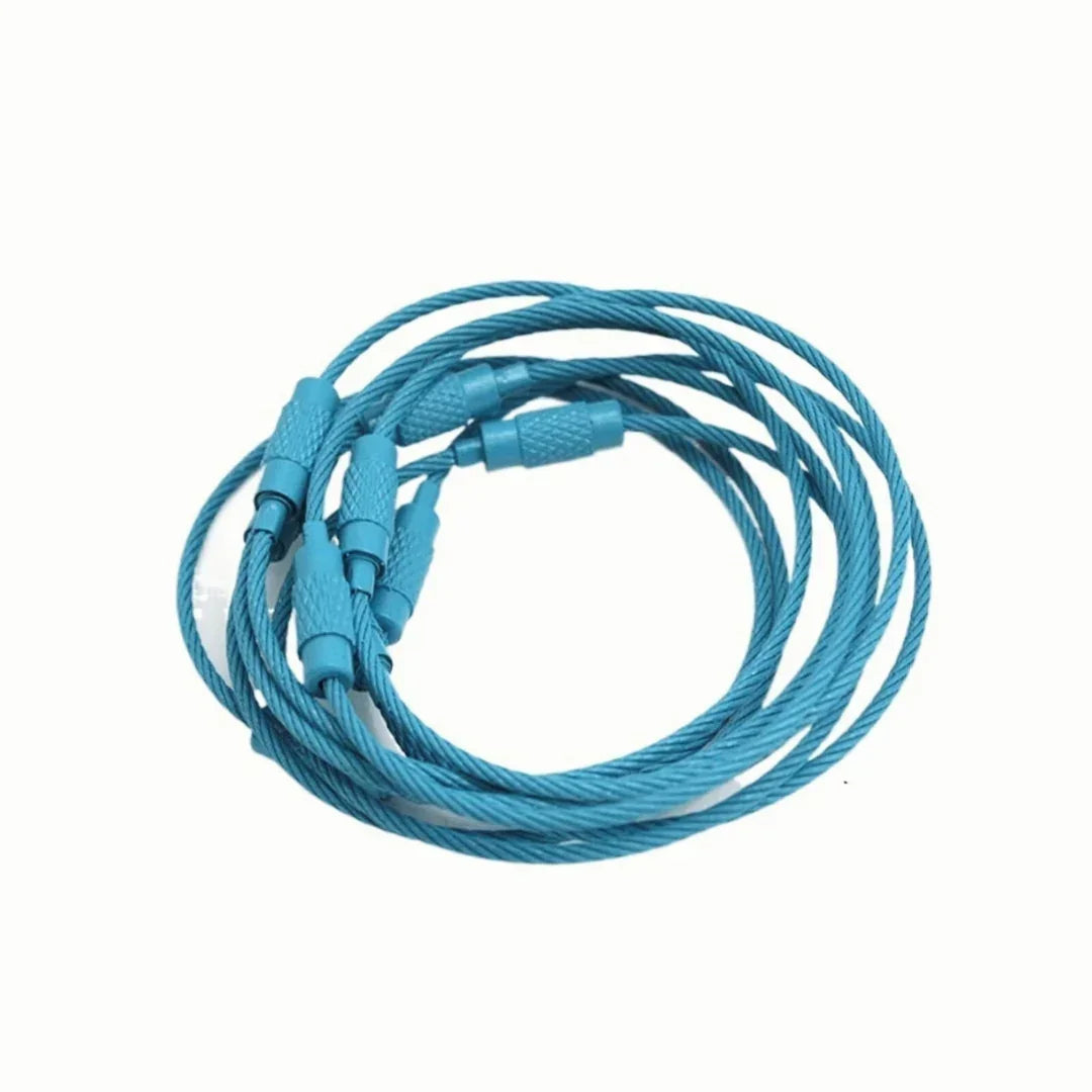 Rkb55Sb Round Ss 5Pc Keychain Clasp Lock Small Pkt 50Mm