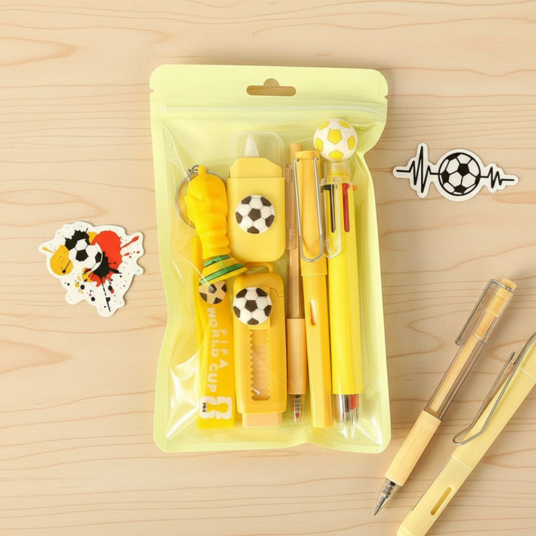 Cute Football Stationery Set l Pack of 1 Contains 6 pcs