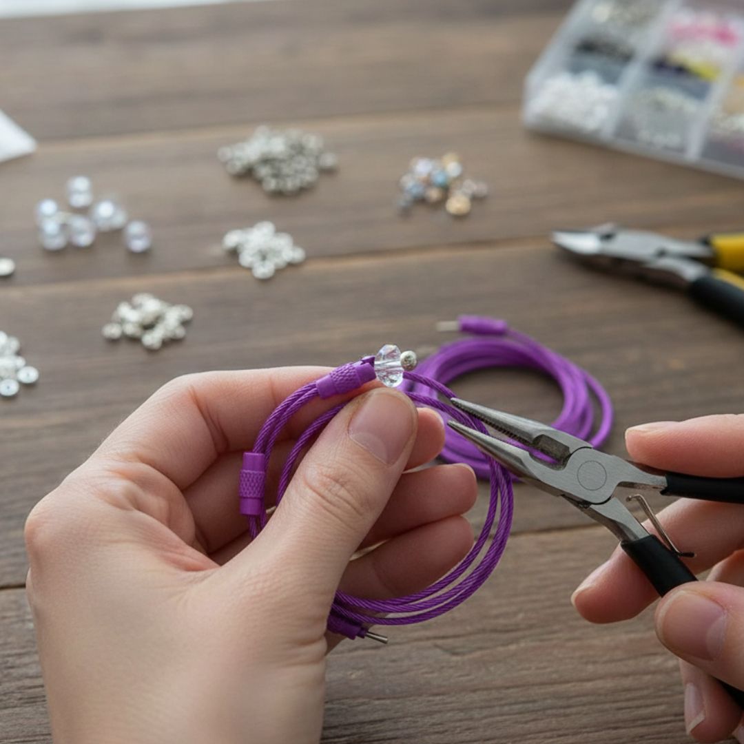 Rkb55Pl Round Ss 5Pc Keychain Clasp Lock Small Pkt 50Mm