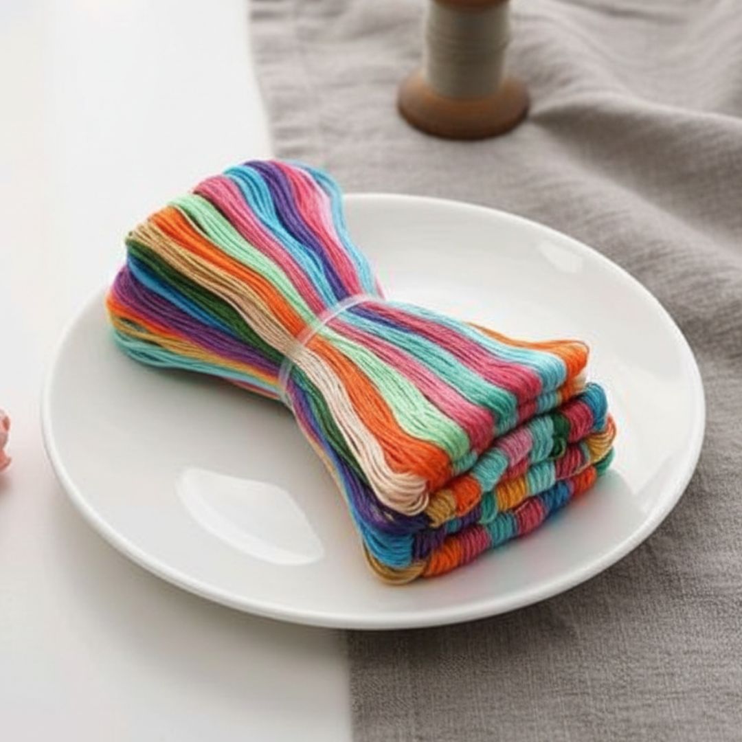 Threads Soft Cotton Mix Colors l 8 Meters each l Pack of 1 contains 100 threads