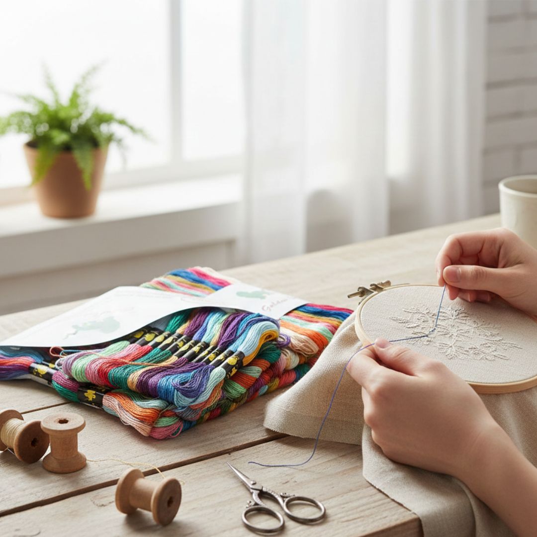 Threads Soft Cotton Mix Colors l 8 Meters each l Pack of 1 contains 100 threads