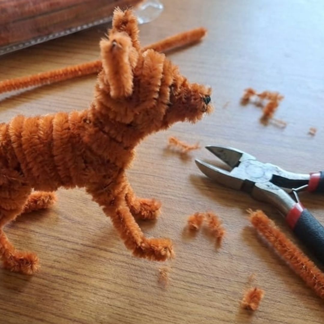 Caramel  Brown Plain Pipe Cleaner for Craft and Bouquet l Pack of 100Pc