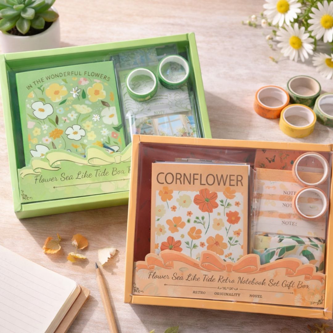 Premium Vintage Floral Sea Retro Journaling planner kit  l Journaling and scrapbooking l Pack of 1 kit