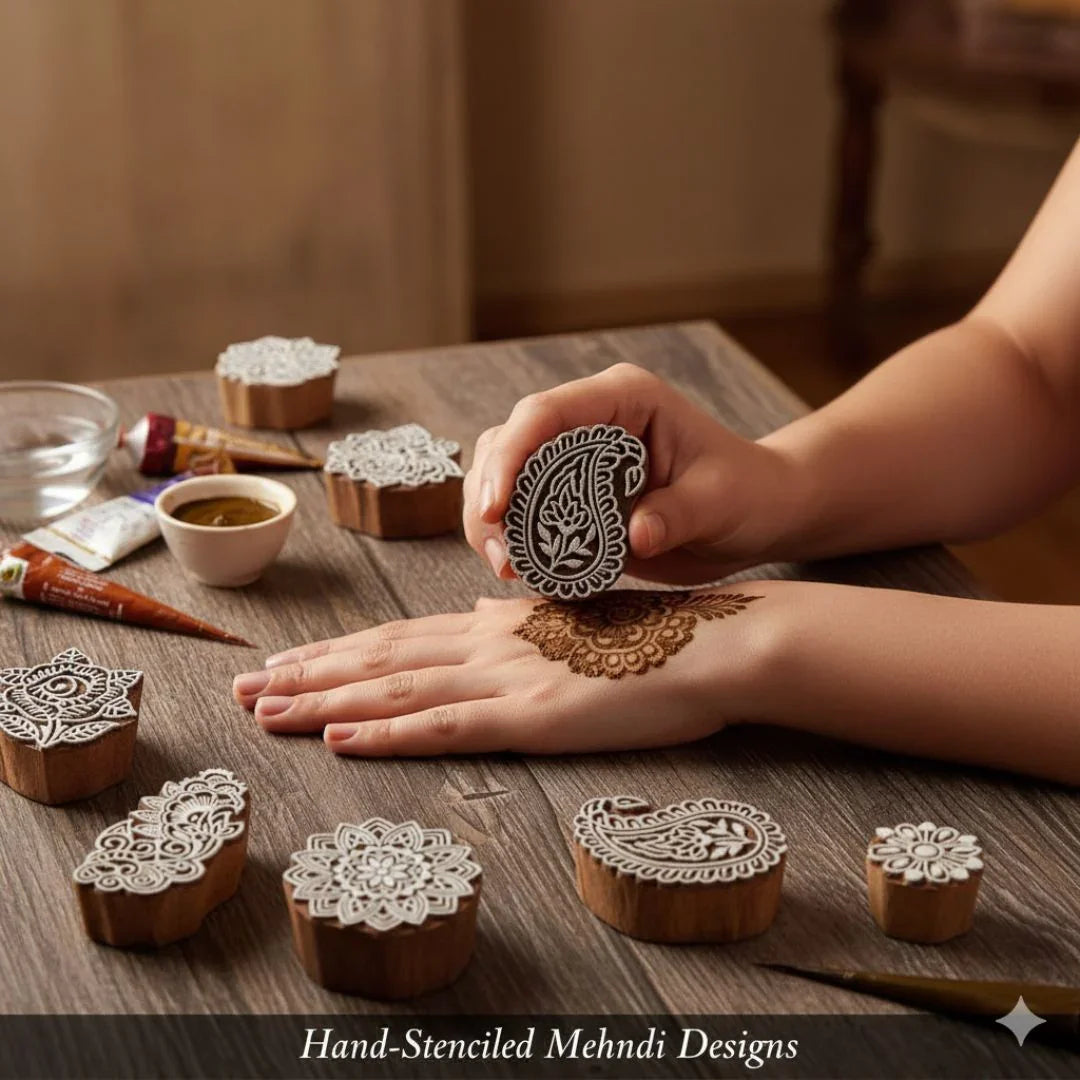 Wooden Stamp Block Round Big 10Pcs Wsbrb