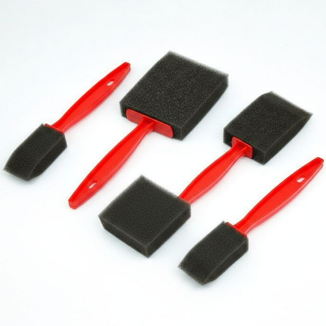 5Bsp 5Pc Black Spounge Set Plastic Handle