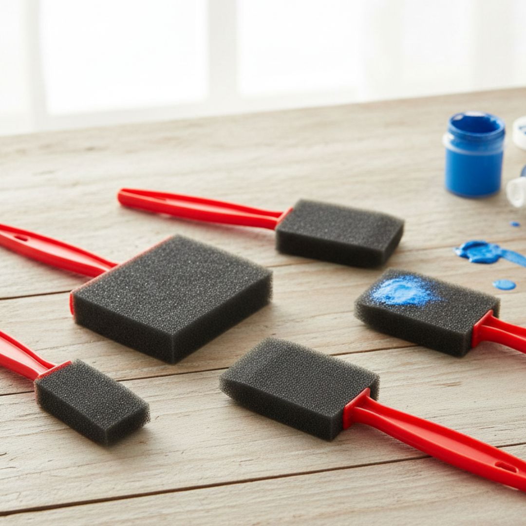 5Bsp 5Pc Black Spounge Set Plastic Handle