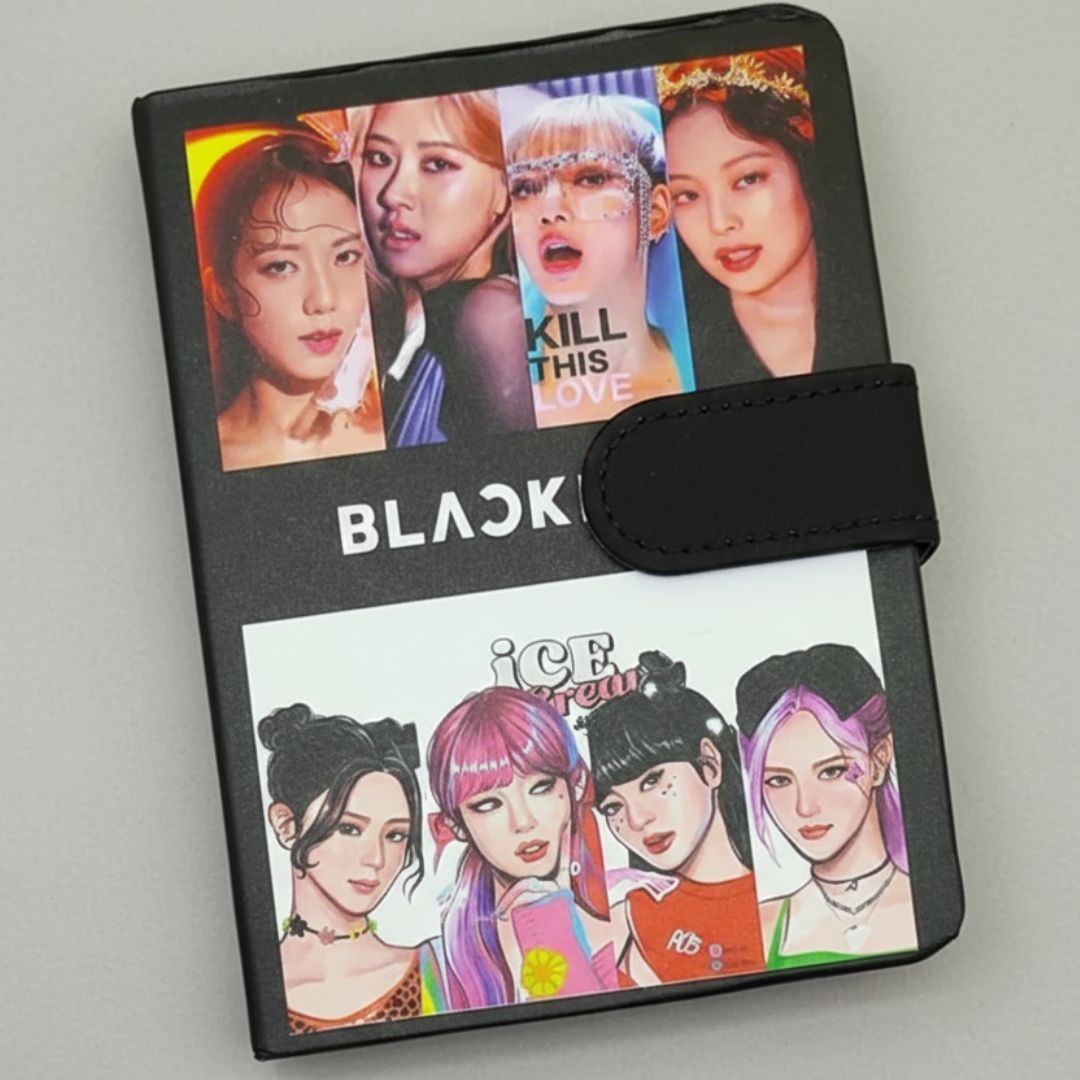 A6Pk8 Dairy Printed Magnetic Black Pink (14X10Cm)