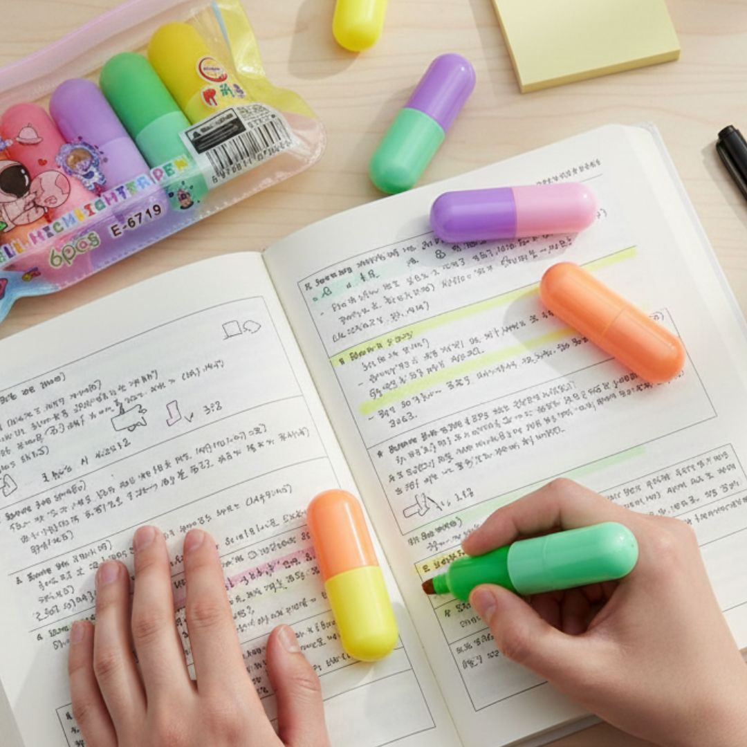 E6719 Space Capsule Highlighter 6Pc