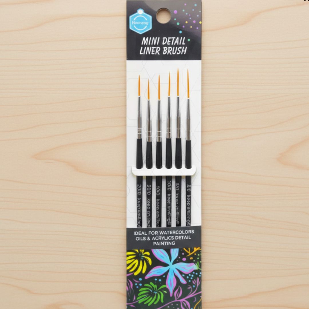 A6093 Mini Detail Liner Brush 6Pc