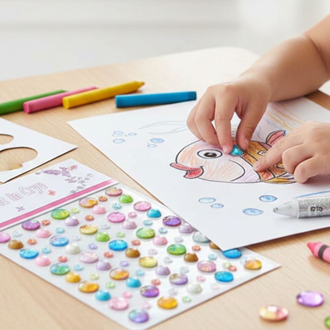 MG Traders 1 Stickers Neon Dot Design Sticker (Lbyd)