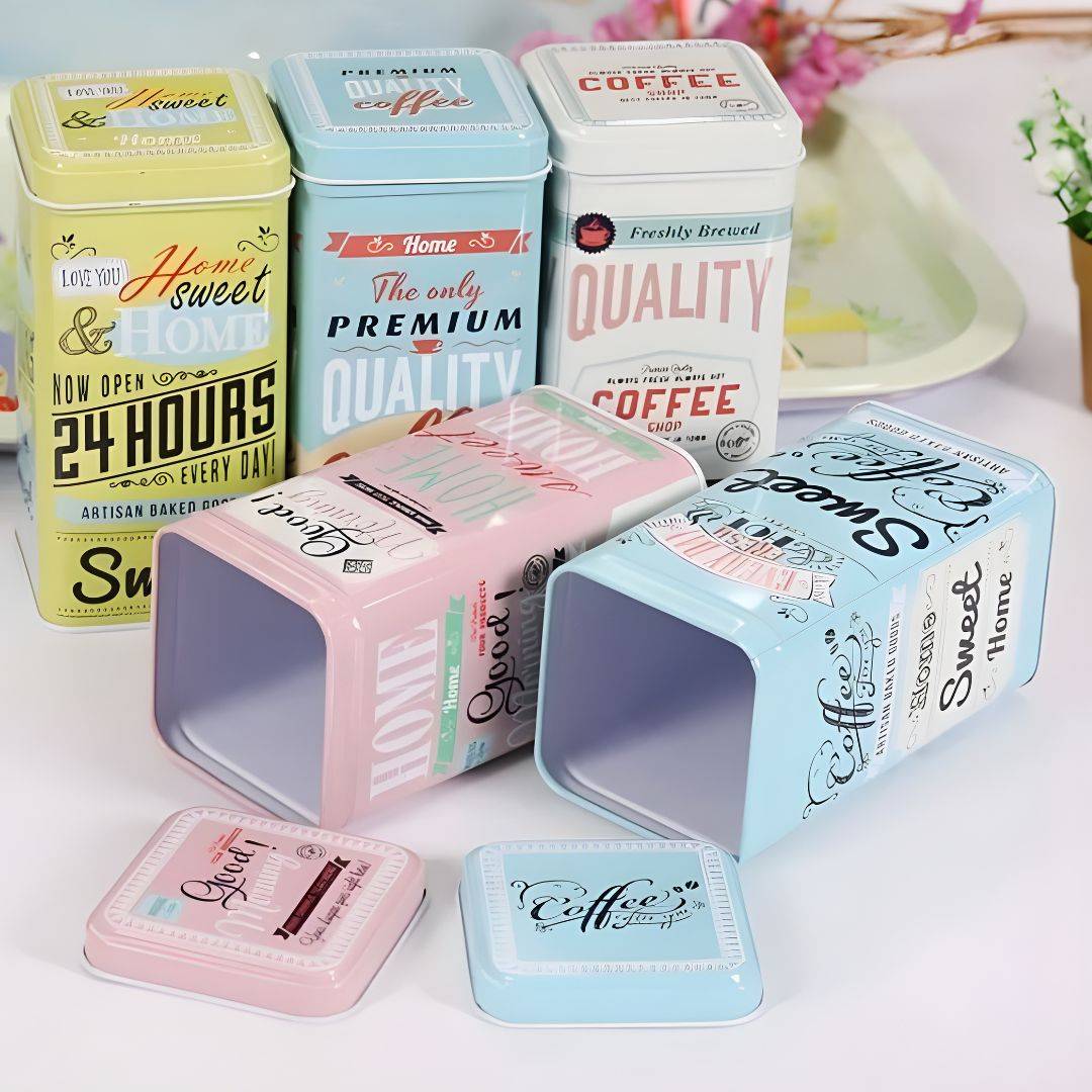 Metal Tin Box Square 14.5X7Cm Raw4215