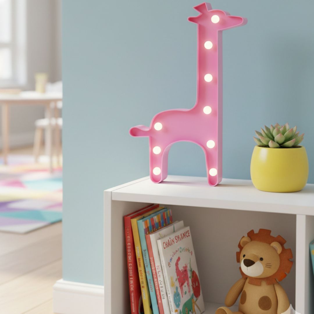 Giraffe Shape Led Light Box Pink (Mg5312)