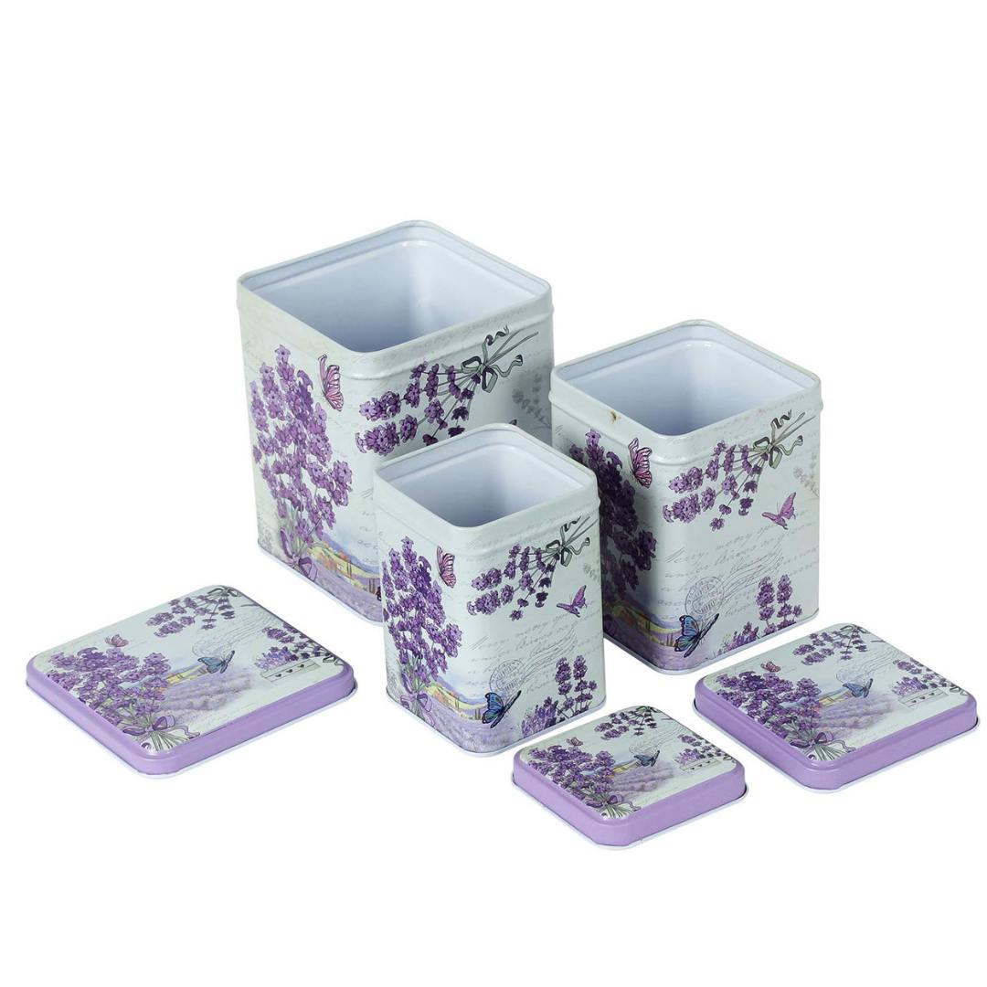Metal Tin Box Square 3Pcs Set Raw4210