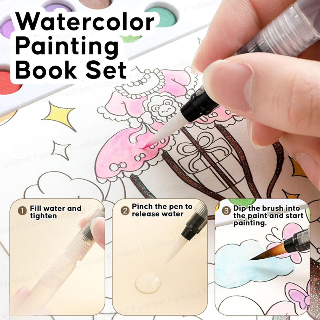 Premium Watercolouring Book for Kids l Return Gift l summer Activity l Pack Of 1 book