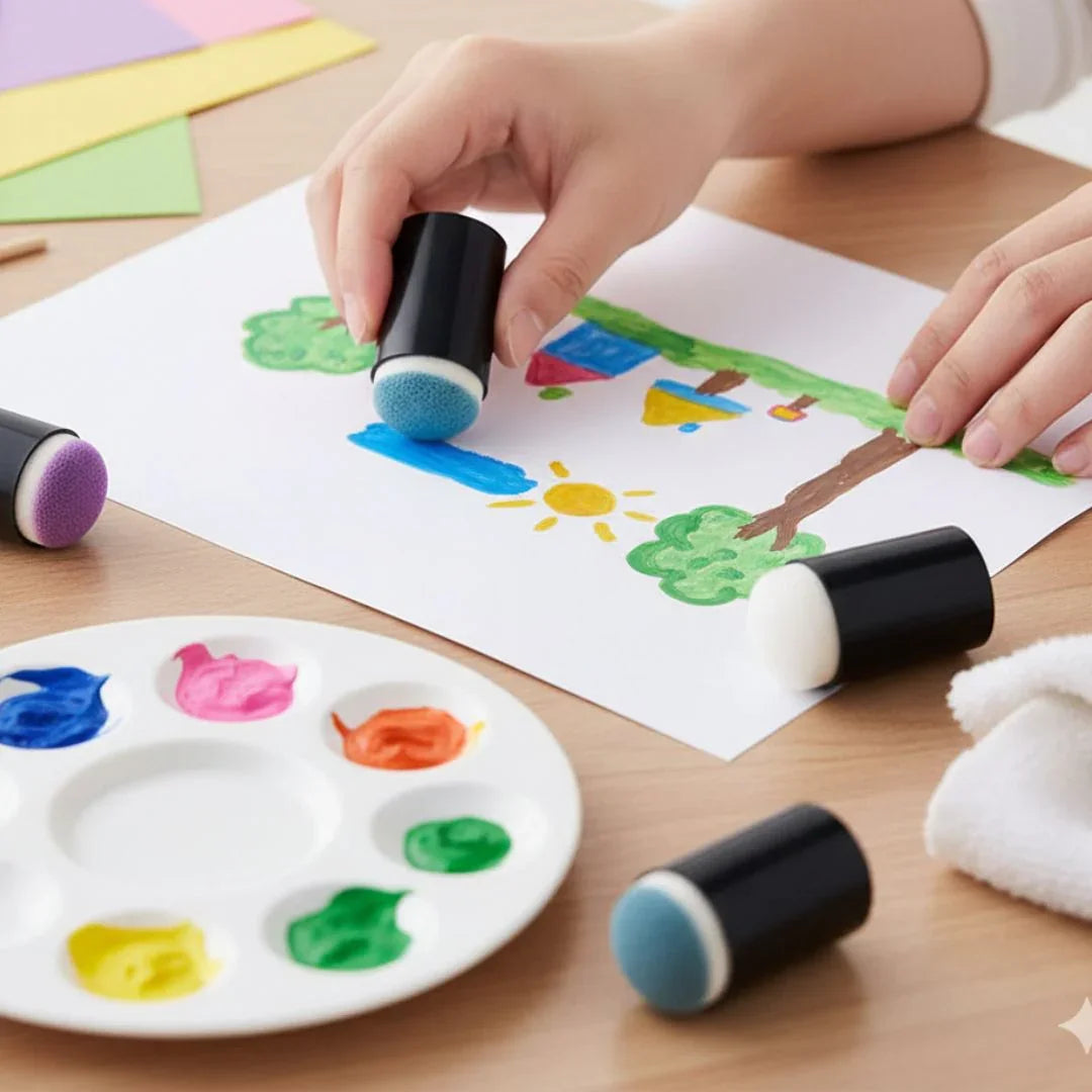 Finger Sponge 10 Pc Multi Colored (Fs10)