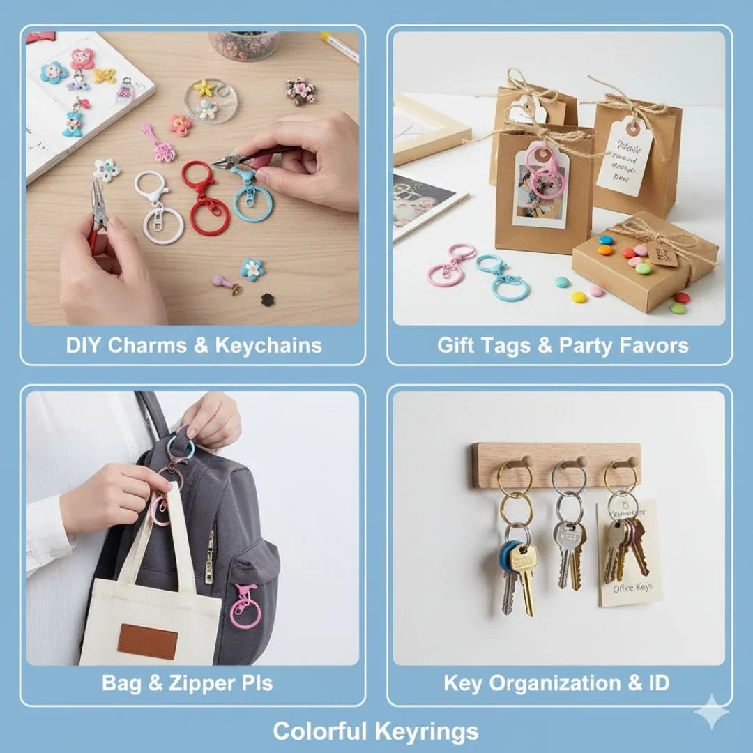 Krh3M Key Ring With Hook 3Pc Multi 1.6X30Mm