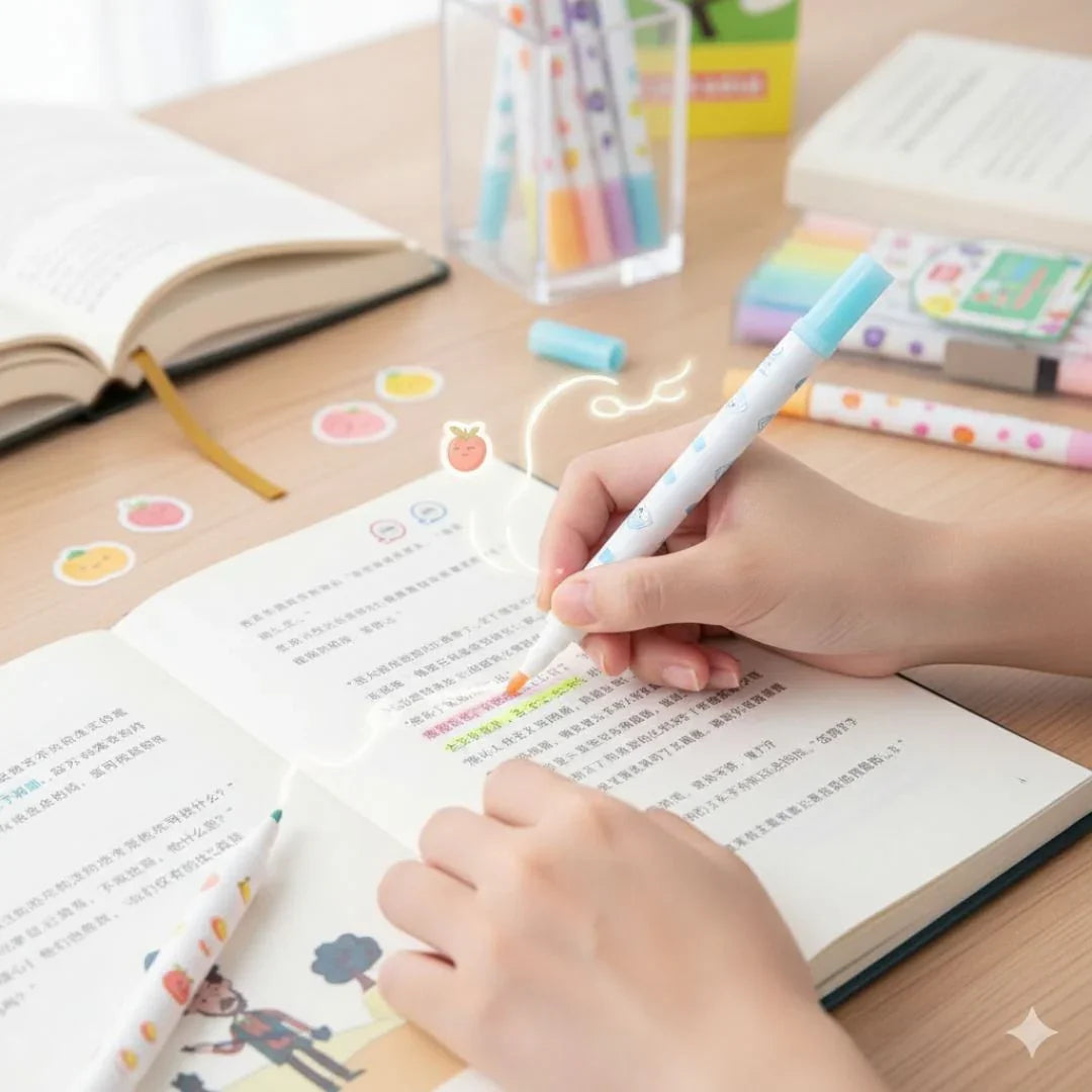 Pastel Highlighters with fragrance I (1 Pack: 6 Highlighters)