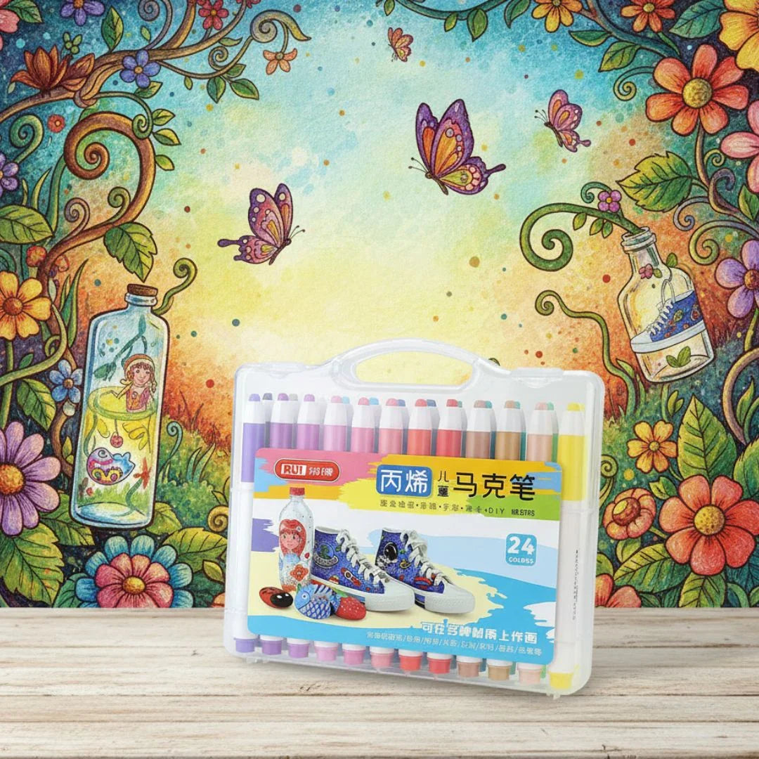 All surface acrylic Paint marker Shades Box | Works on all surface | Long Lasting Pack of 1