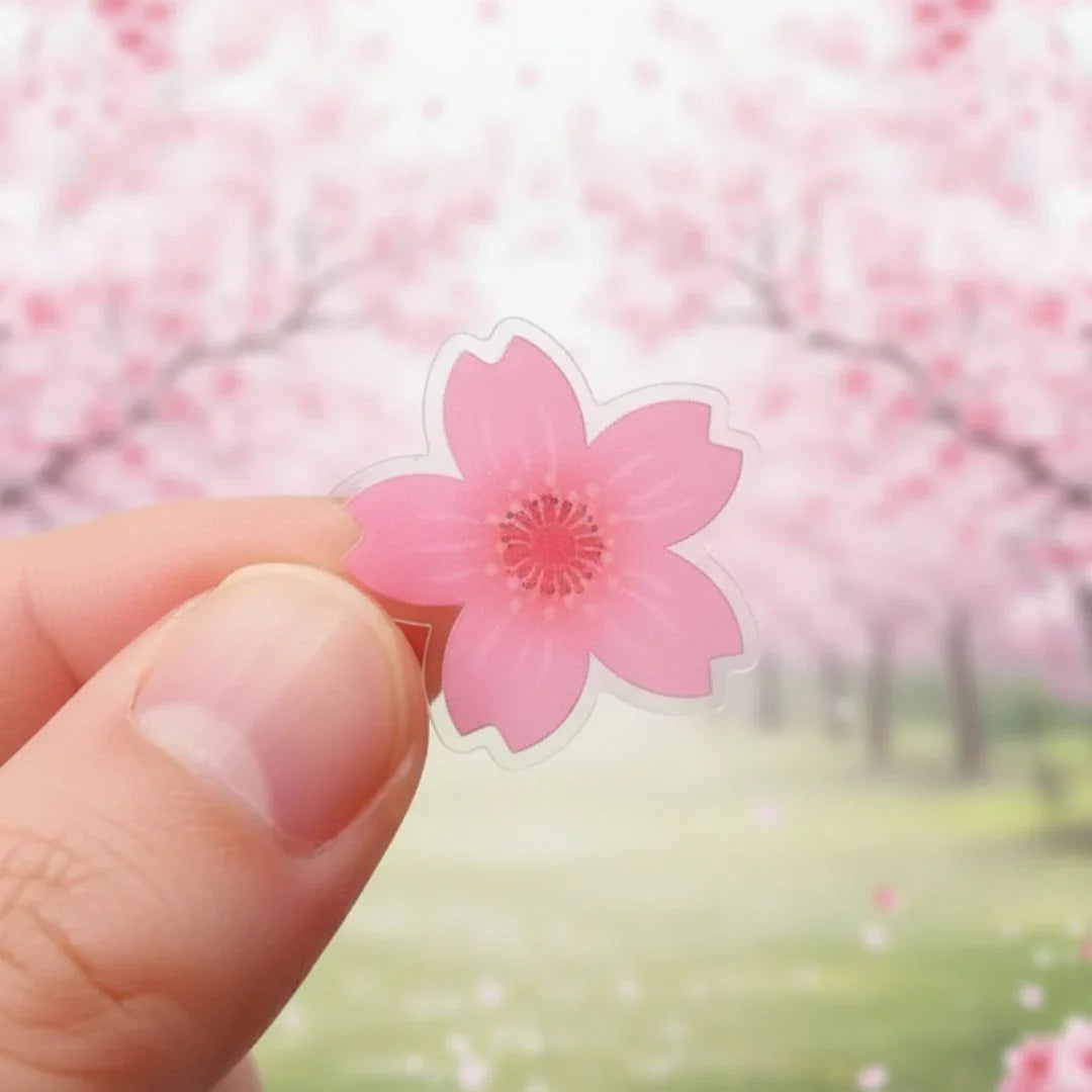 Cherry blossom 3d decorative sticker for journaling and scrapbooking  -Pack of 1 sheet