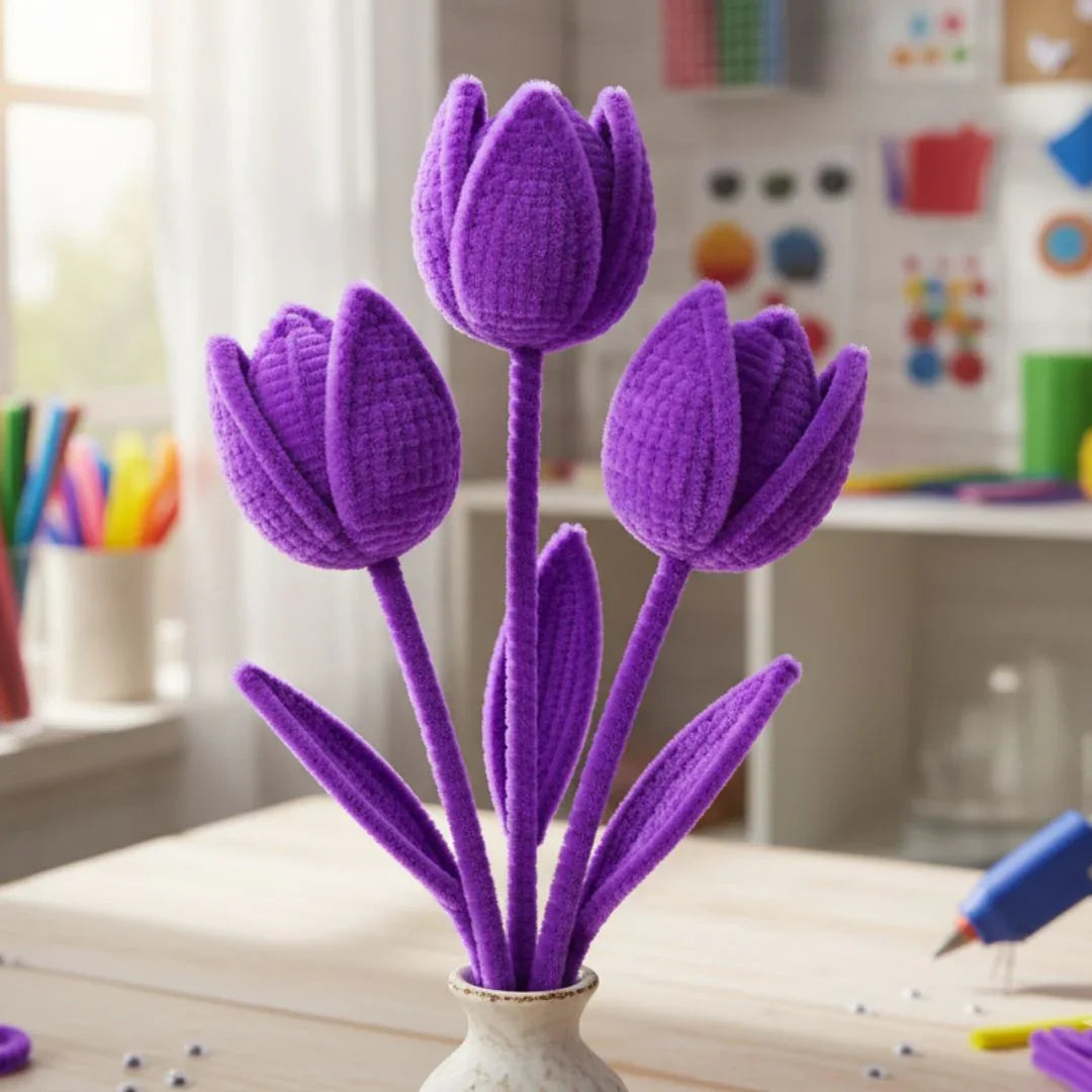 Pipe Cleaner Plain 100Pc Light Purple (T11)