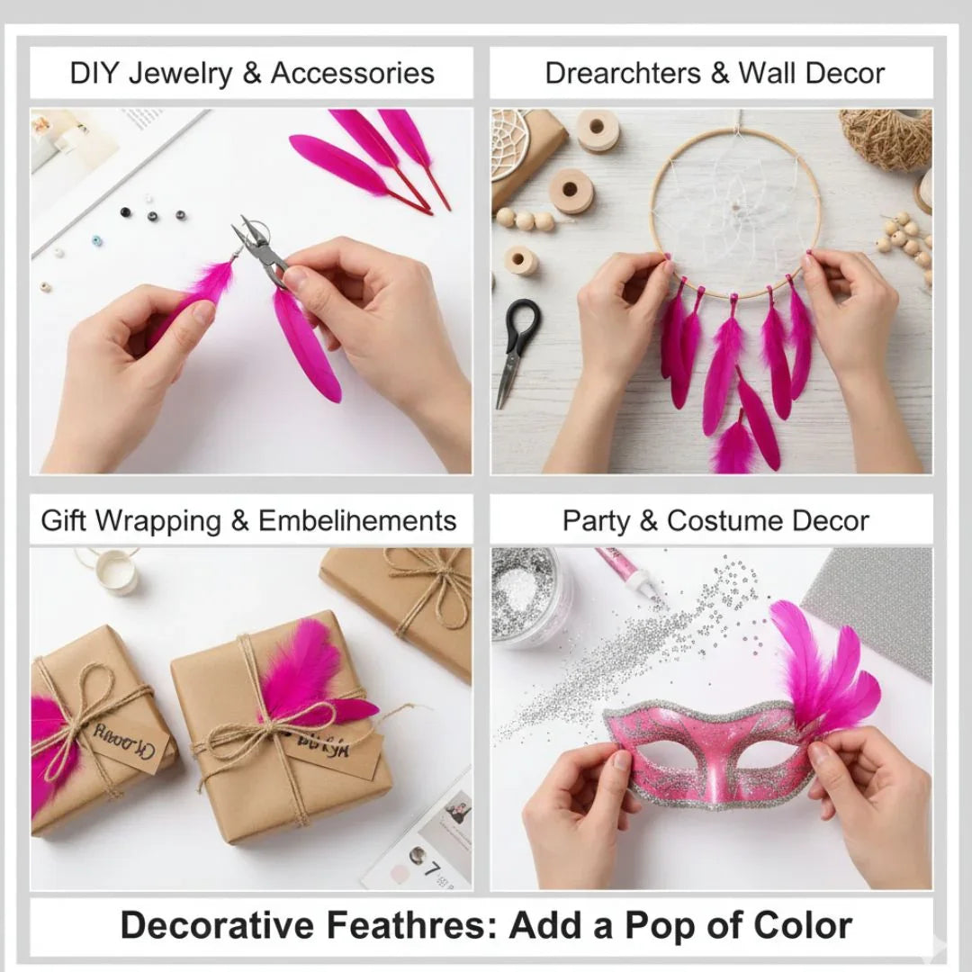 Feather Hard Small Light Pink (Fhmlp) (12Pcs)