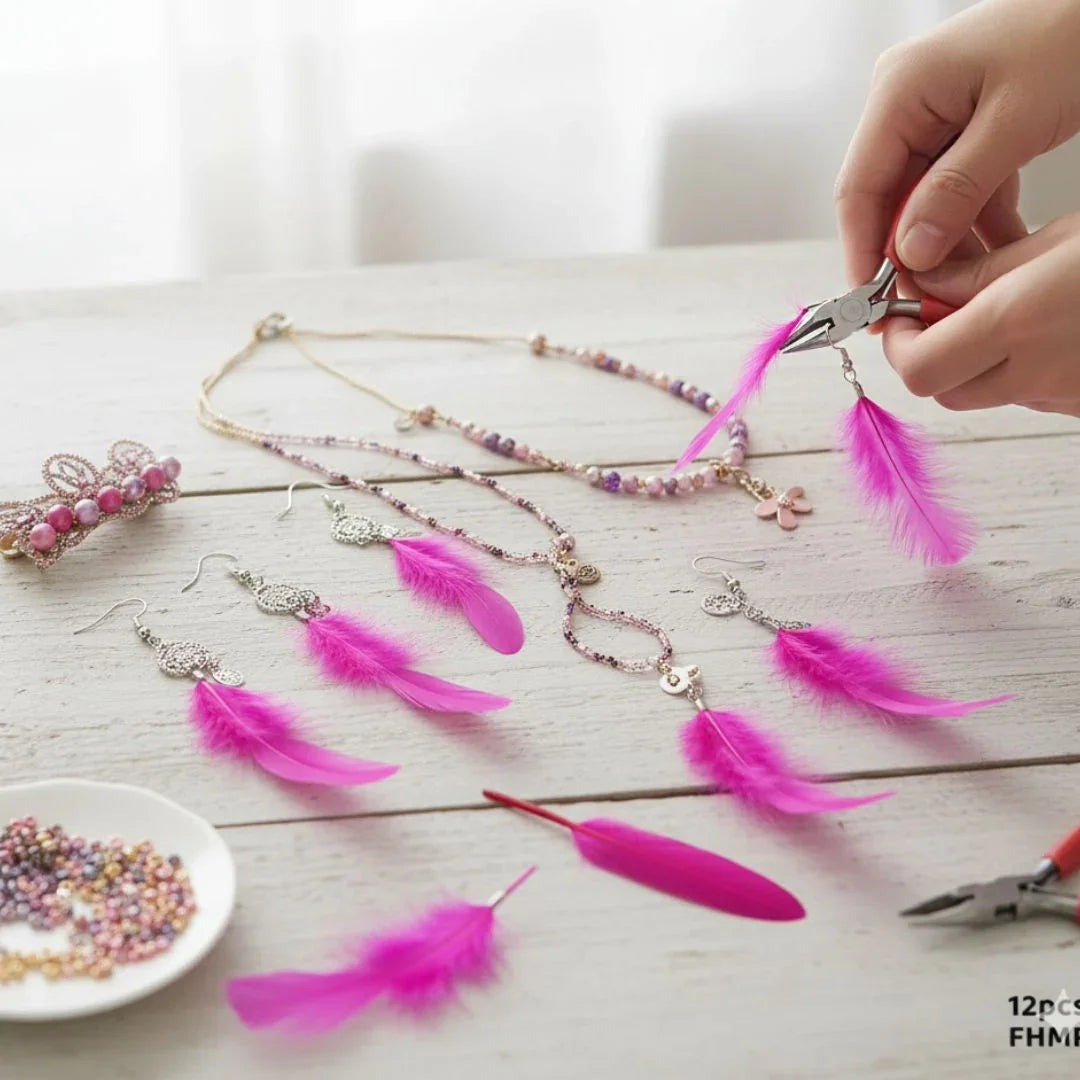 Feather Hard Small Light Pink (Fhmlp) (12Pcs)