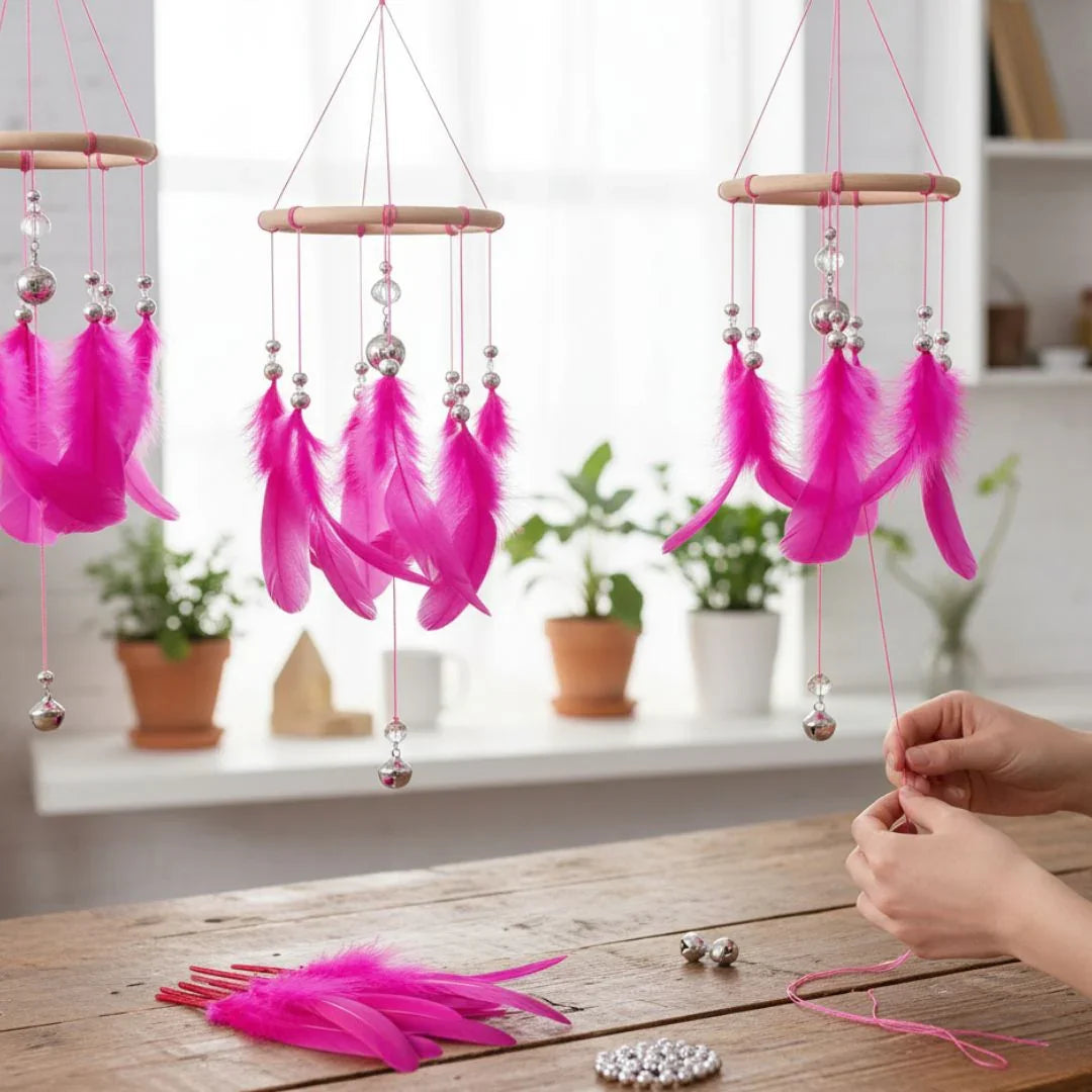 Feather Hard Small Light Pink (Fhmlp) (12Pcs)