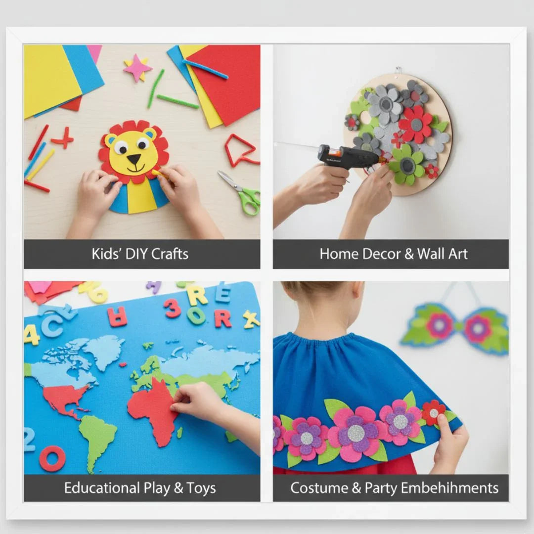 A4 Foam Sheet Without Sticker Multi color 10 Sheets 8198MC